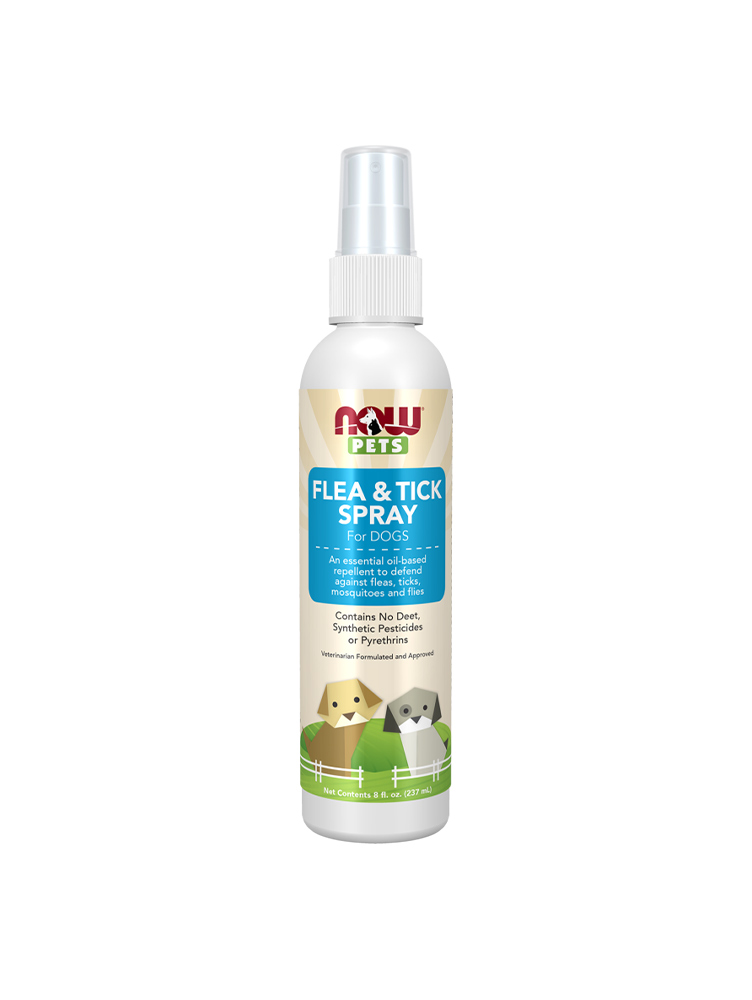 NOW PETS Flea & Tick Spray for Dogs 237 ml