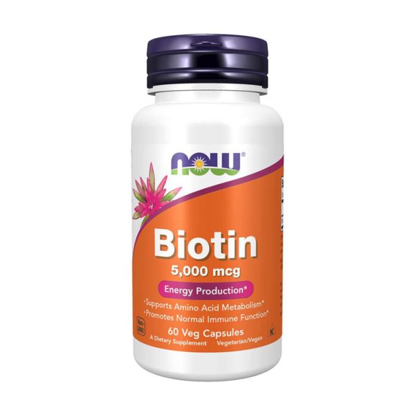 NOW FOODS Biotin 5000 mcg (60 veg kapsula)